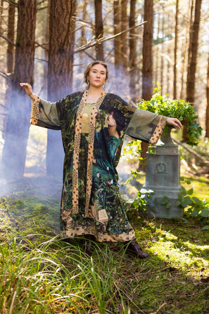 Bella Notte Opera Duster Kimono Robe w/Rabbit & Moon - Suttles & Seawinds