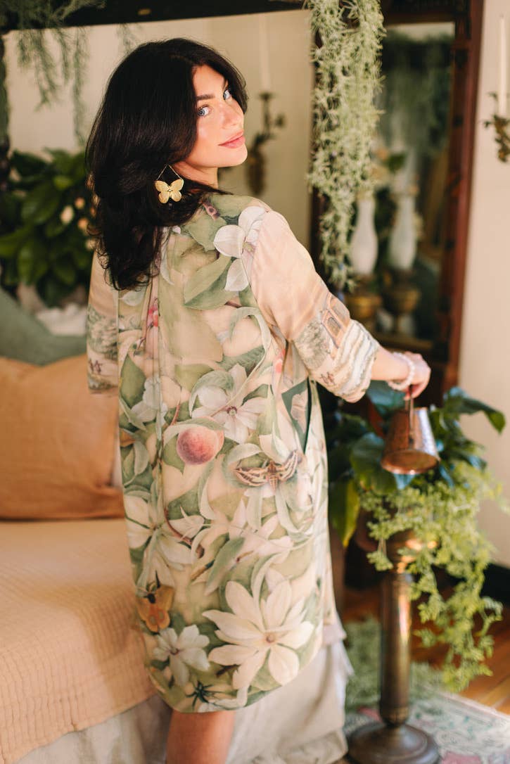Fleur De Soleil Artist Dress w/ Pockets & Florals - Suttles & Seawinds