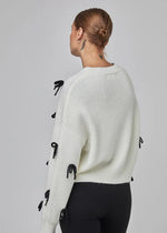 Load image into Gallery viewer, UCHUU- SHORT CARDIGAN WITH BOW APPLIQUES
