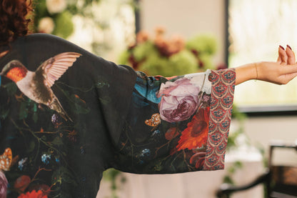 Flight of Fancy Opera Duster Kimono Robe Hummingbird - Suttles & Seawinds