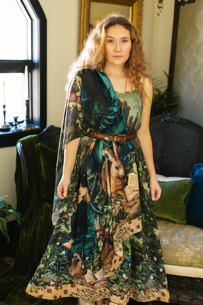 Bella Notte Bohemian Scarf with Rabbit and Moon - Suttles & Seawinds