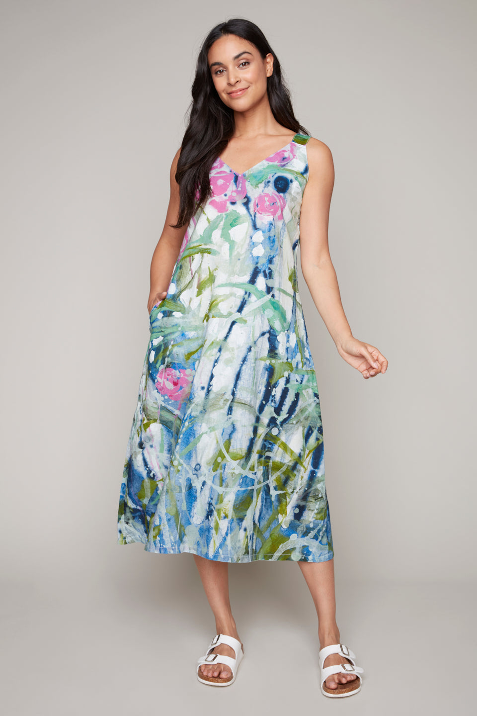 CLAIRE DESJARDINS - LINEN PRINT DRESS