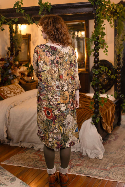Golden Hour Artist Dress Tunic w/ Pockets & Floral Print - Suttles & Seawinds
