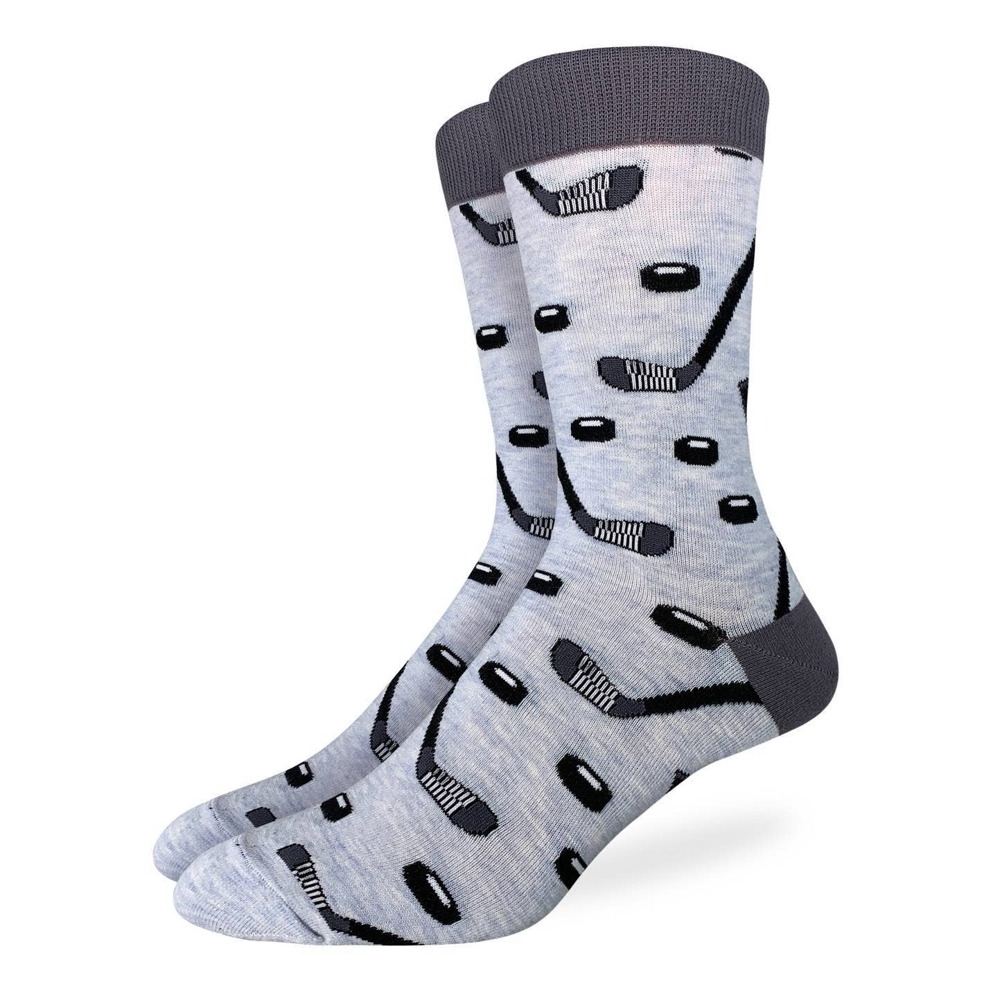 Men's Big & Tall Hockey Sticks and Pucks Socks - Suttles & Seawinds