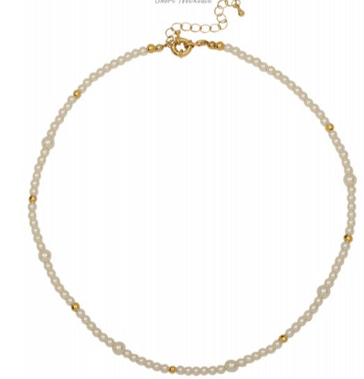 MERX - SMALL PEARL NECKLACE GOLD