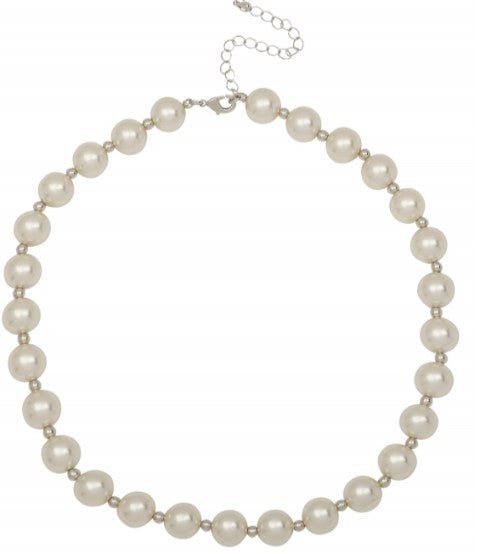 MERX - LARGE BEAD NECKLACE SILVER