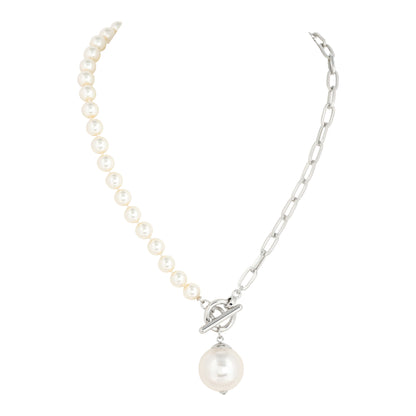 Perla Necklace 8mm Knotted Pearls - Suttles & Seawinds