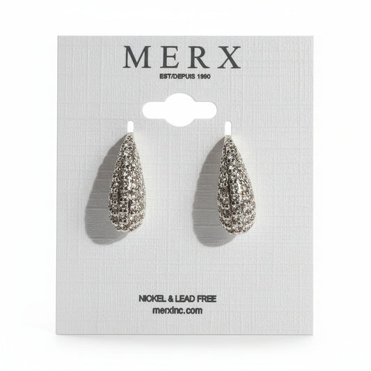 Crystal encrusted Drop Earrings