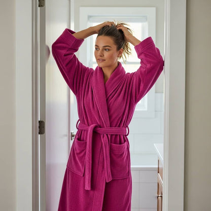 Terry Cotton Bathrobe 450 GSM - Unisex Plush Hotel & Spa - Suttles & Seawinds