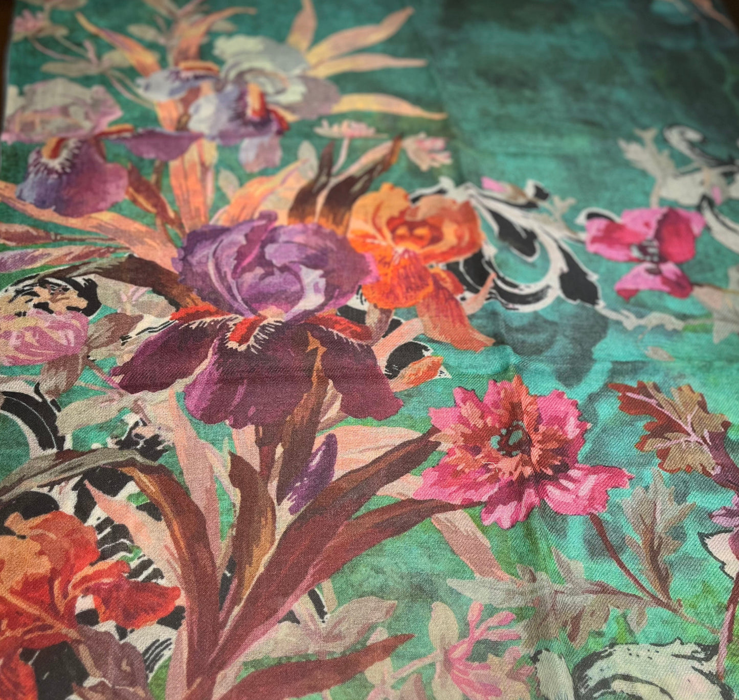 Digital Wool & Silk Woven Scarf - Suttles & Seawinds