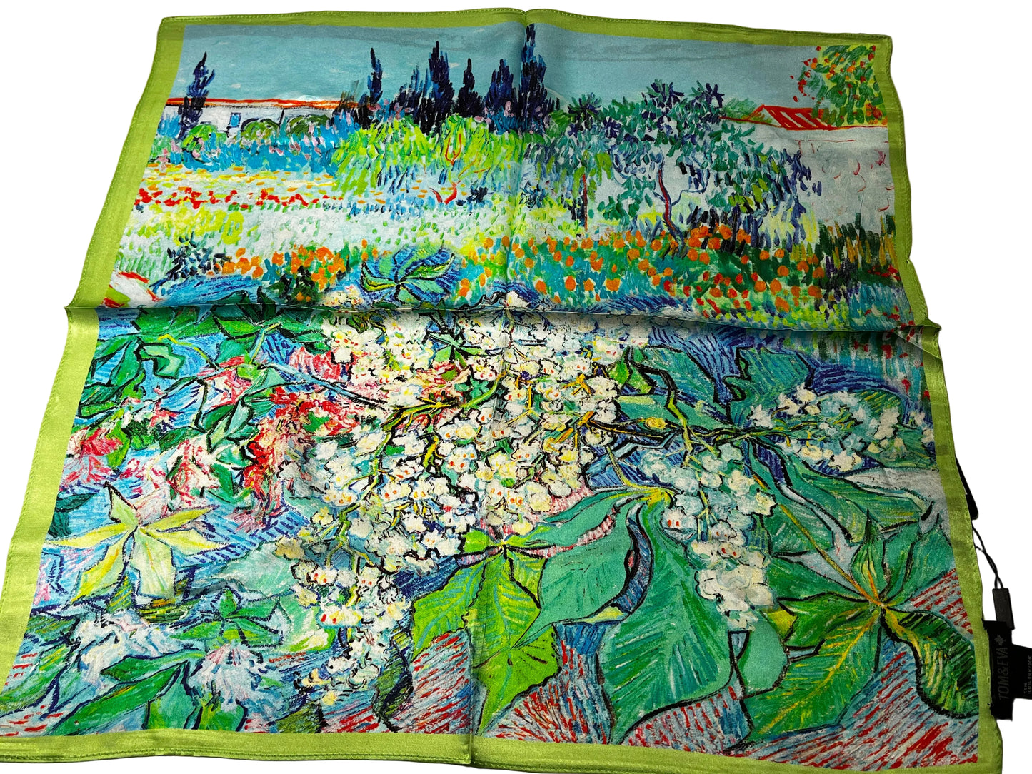 Silk Square Botanical Green - Suttles & Seawinds