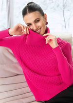 Load image into Gallery viewer, ALISON SHERI - CABLE TEXTURED DETACHABLE COLLAR SWEATER
