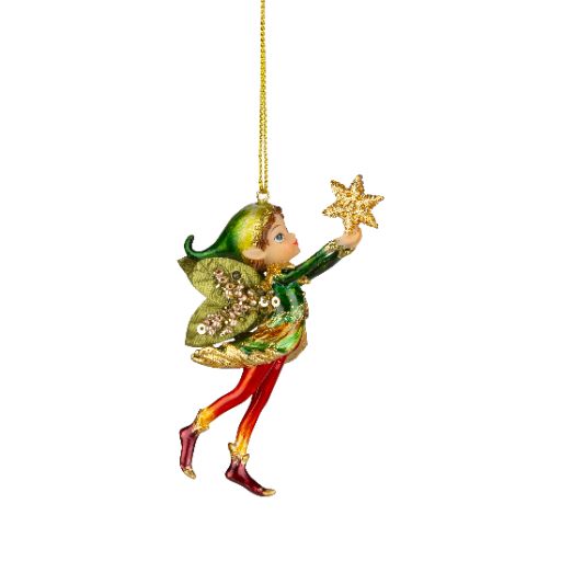 Painted Resin Elf Ornament