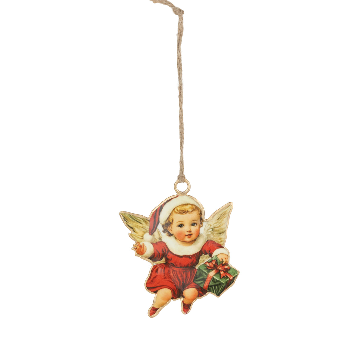Metal Transfer Vintage-Style Angel Ornament