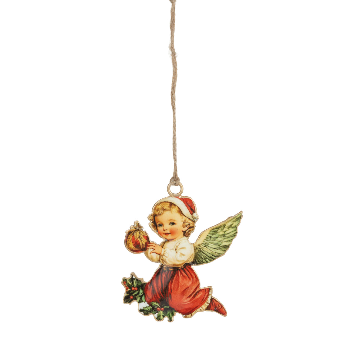 Metal Transfer Vintage-Style Angel Ornament