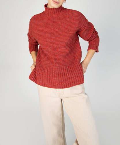 Iris Funnel Neck Sweater Sunset