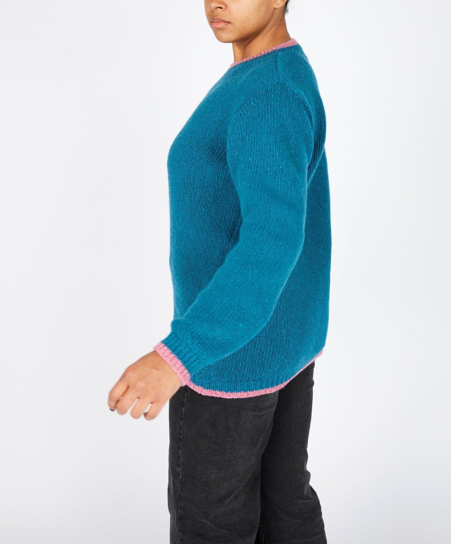 Slaney Crew Neck Sweater Teal Harbour