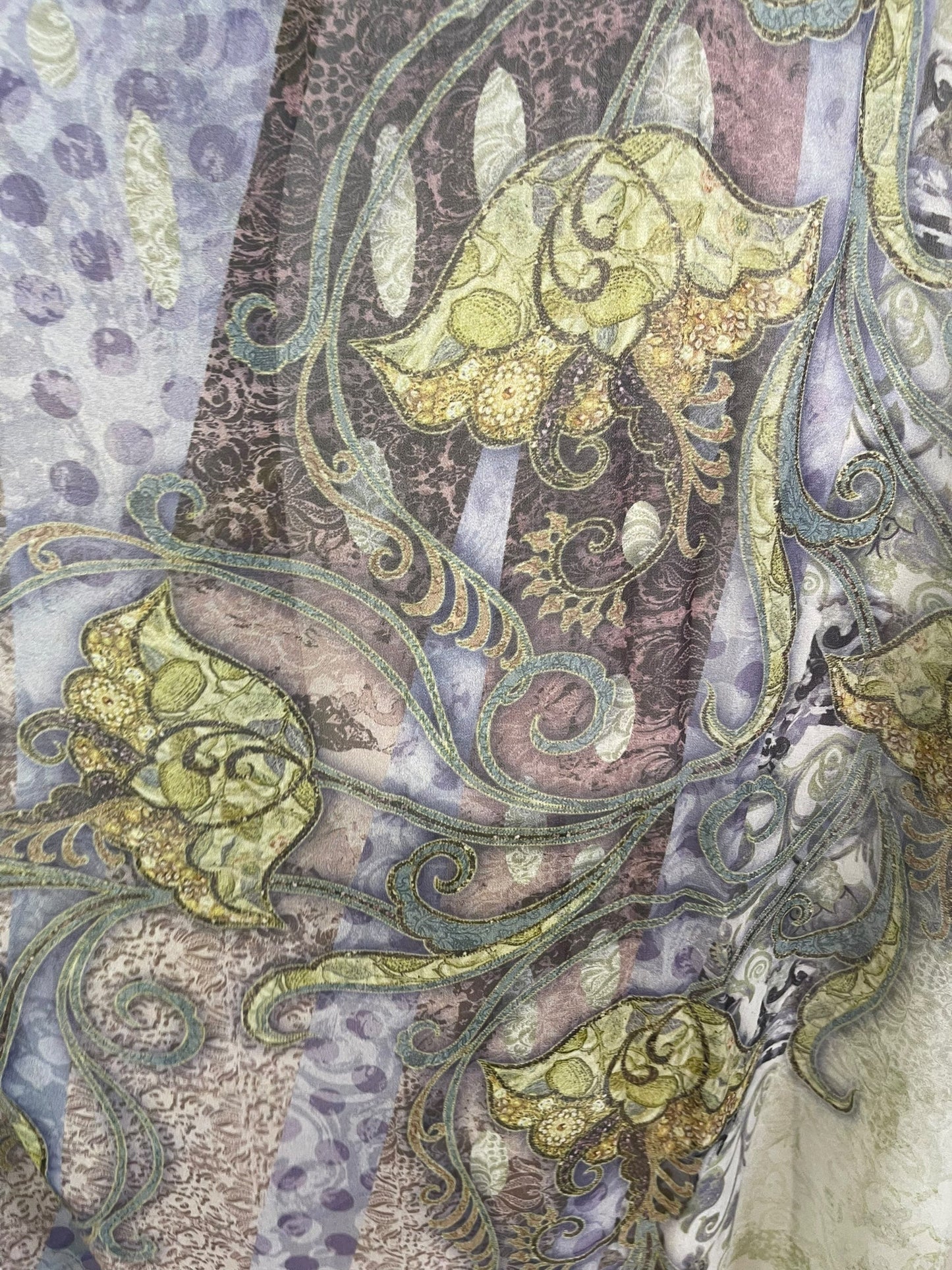 SILK MAXI KAFTAN FLORAL/PAISLEY