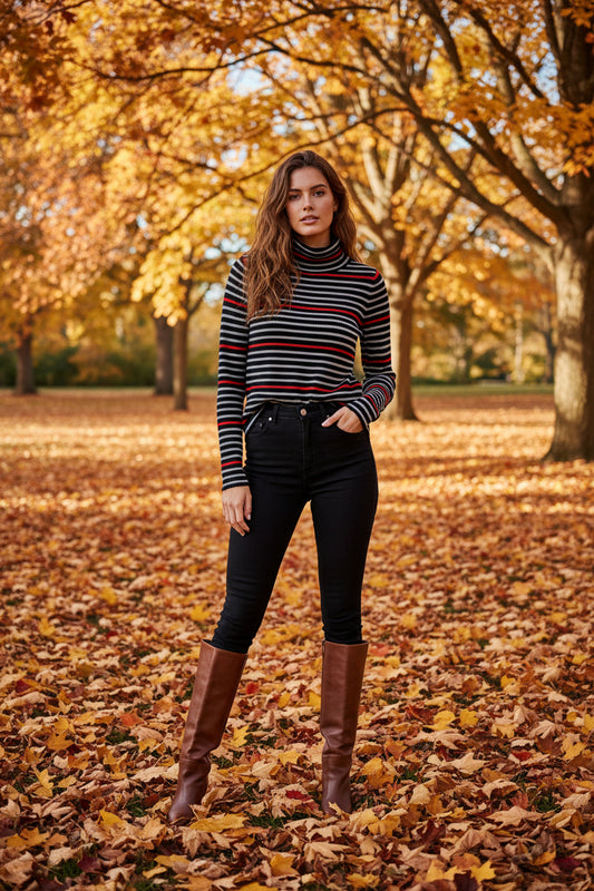 Tilda Striped Turtleneck