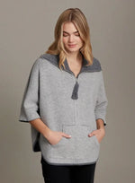 Load image into Gallery viewer, ALASHAN - RAYNA REVERSIBLE ZIP PONCHO
