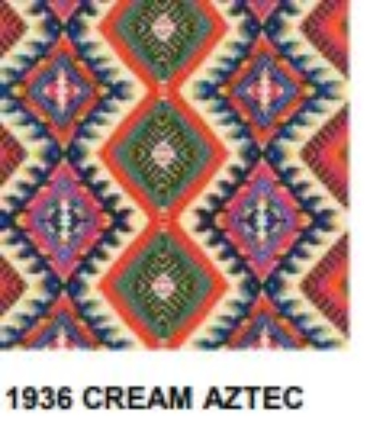 Color swatch of a 1936 Cream Aztec pattern