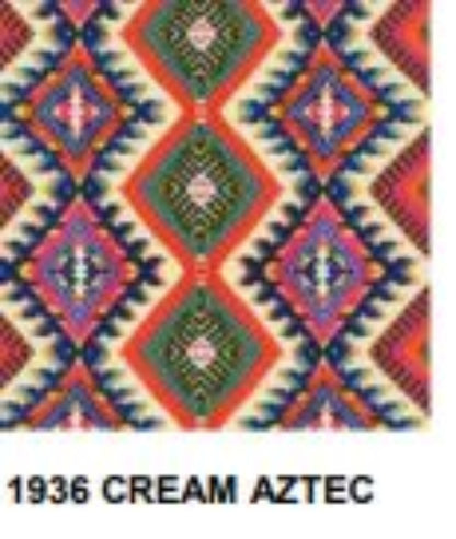 Color swatch of a 1936 Cream Aztec pattern