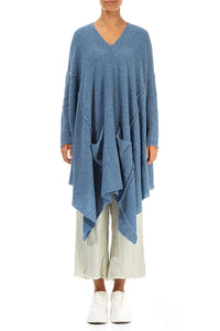 GRIZAS - ASYMMETRIC PONCHO SWEATER