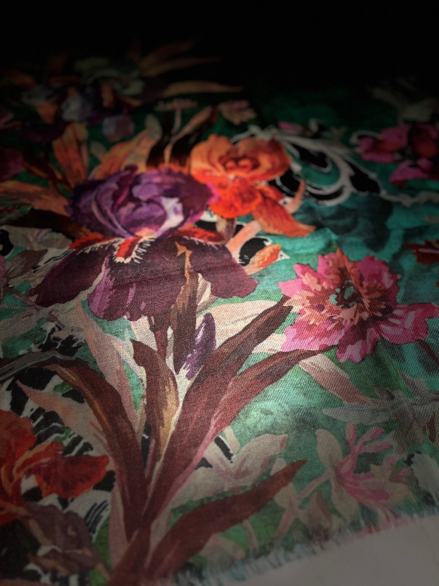 Digital Wool & Silk Woven Scarf - Suttles & Seawinds