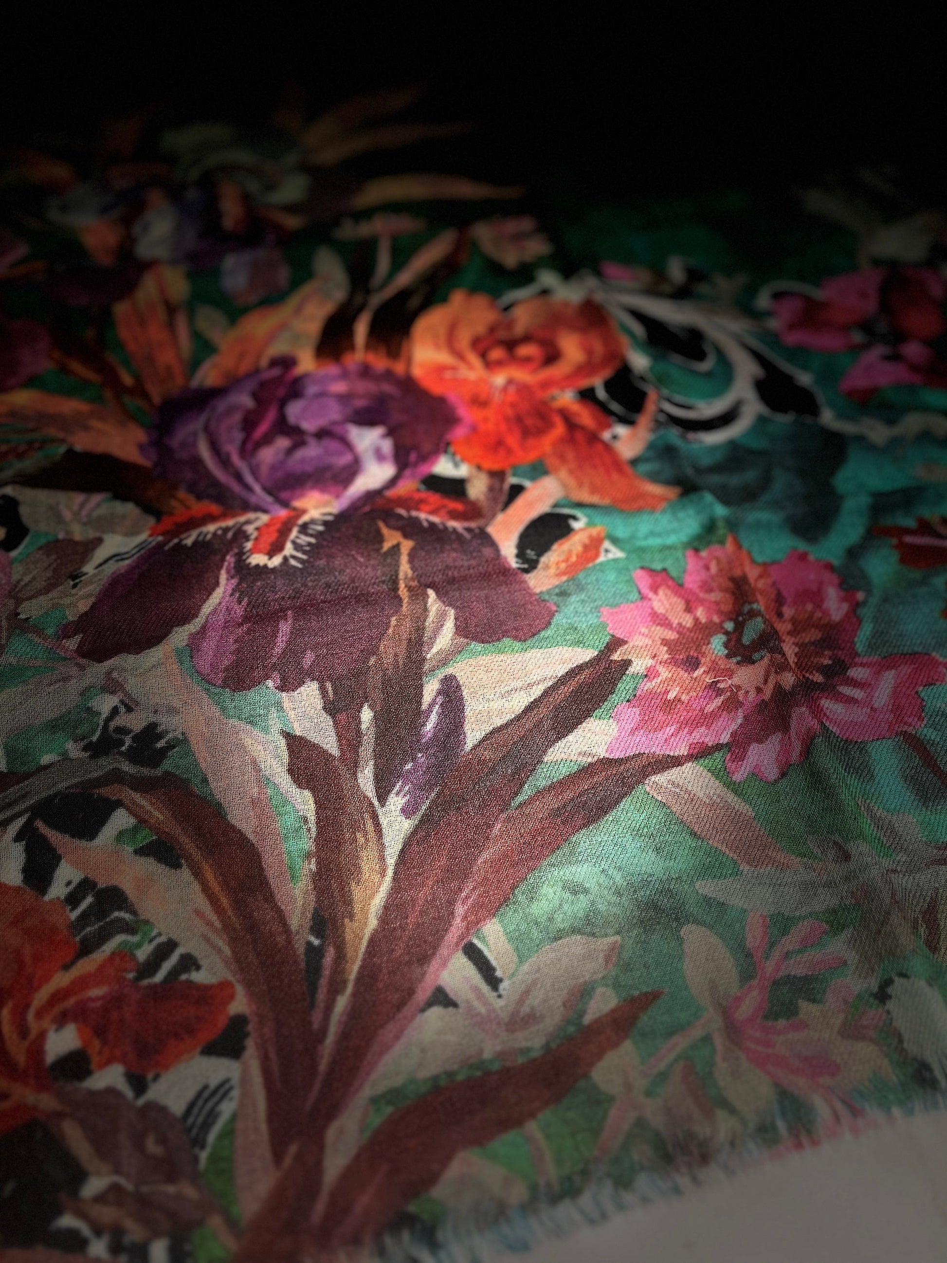 Digital Wool & Silk Woven Scarf - Suttles & Seawinds