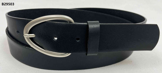 Genuine Leather Belt w/Matt Nickle Buckle