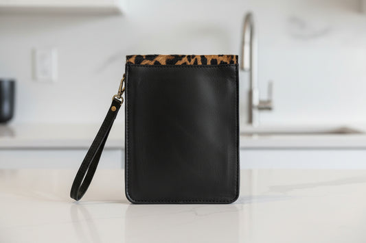 chocolate brown revers e side of handbag