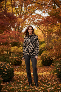 Nanna Mock Neck Jacquard
