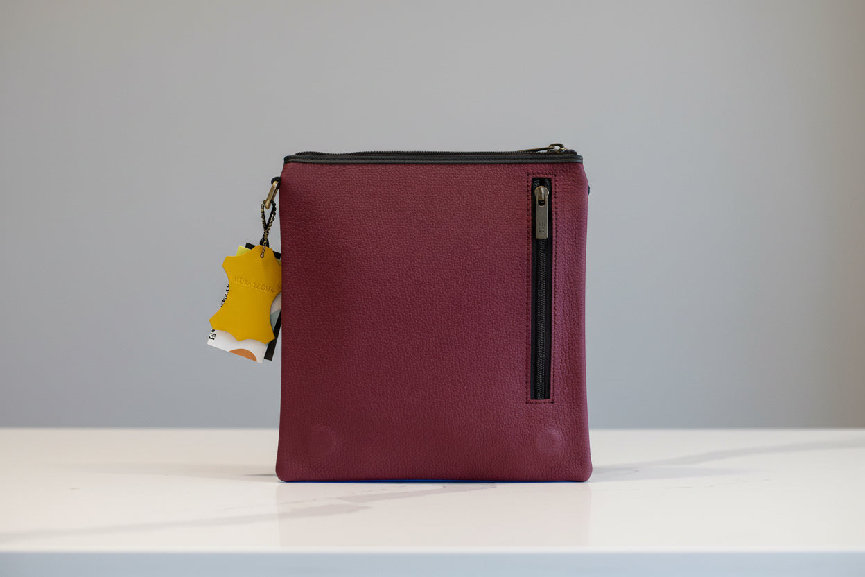Maroon handbag side 4