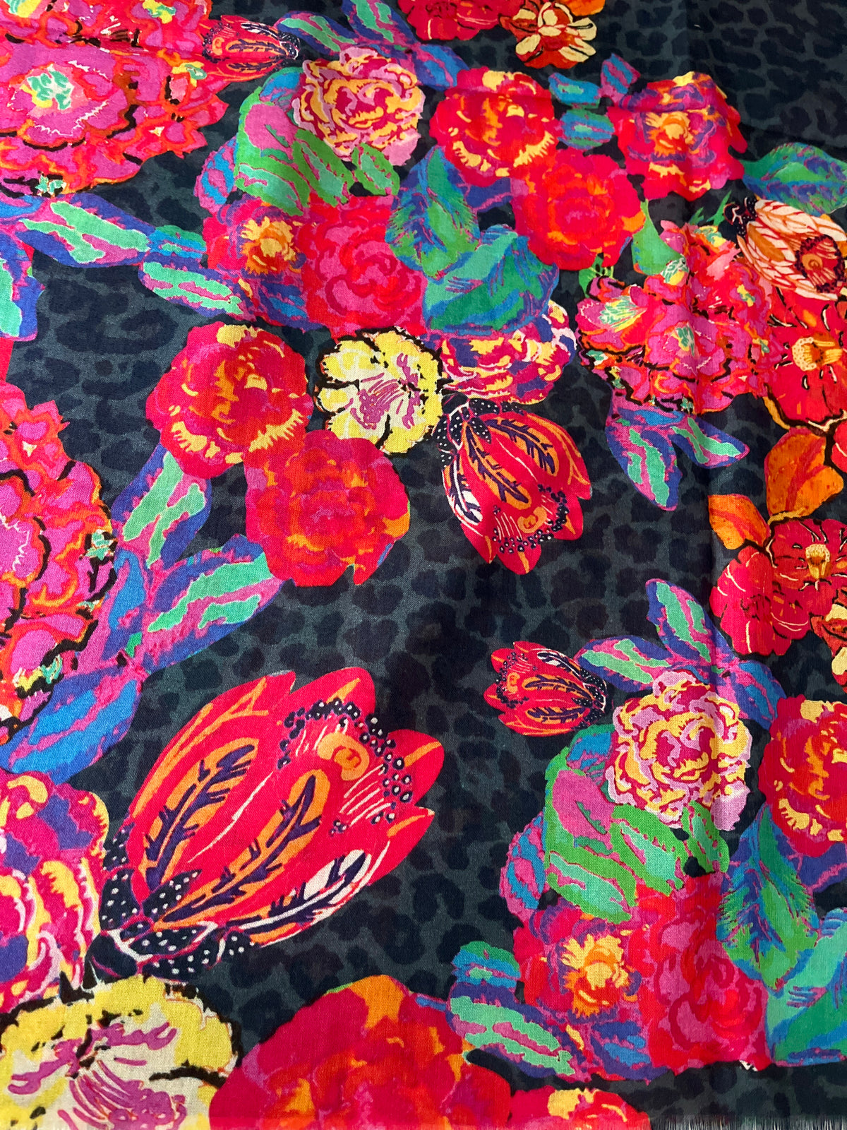 Floral Digital Silk Scarf