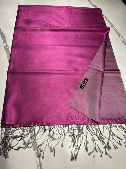 Solid Colour Reversible Silk Scarves - Suttles & Seawinds