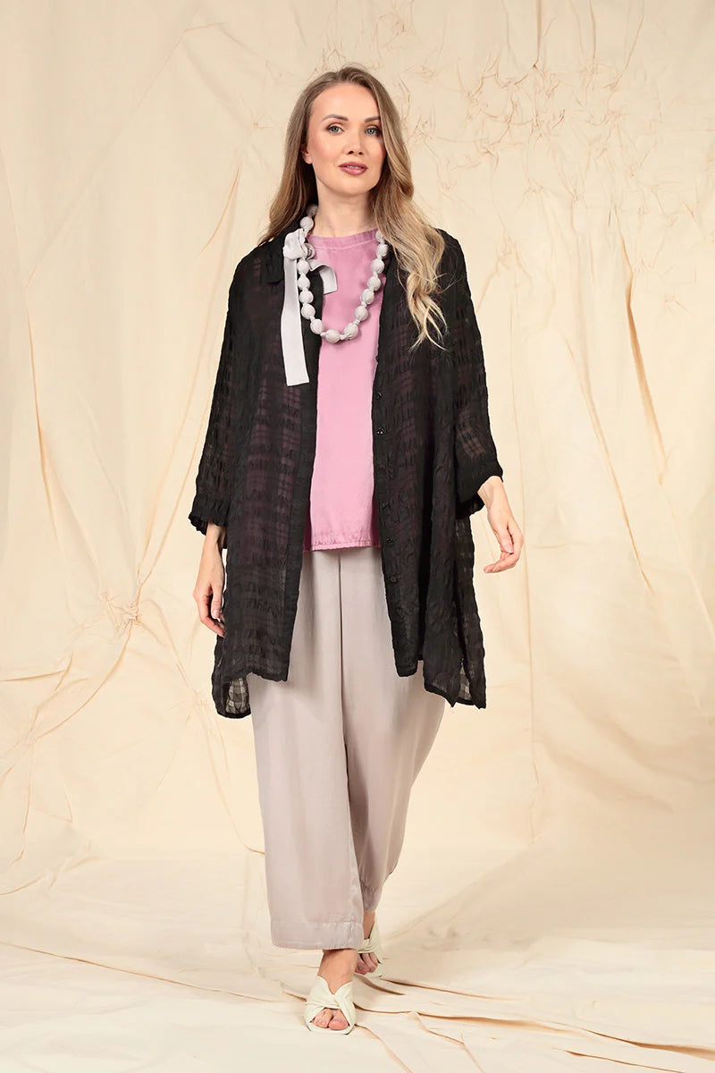 GRIZAS - LONG SILK SHIRT/JACKET