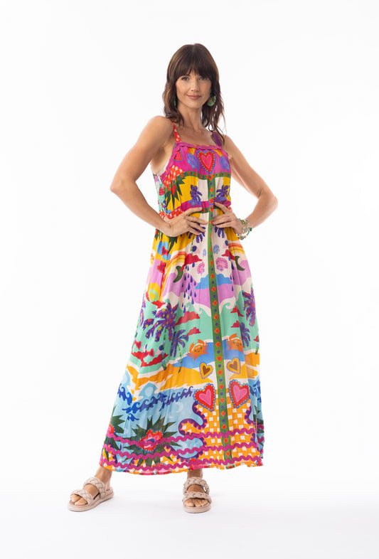 Briana Elastic Back Strap Dress