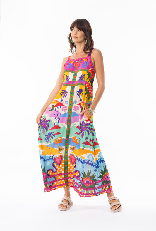 Briana Elastic Back Strap Dress