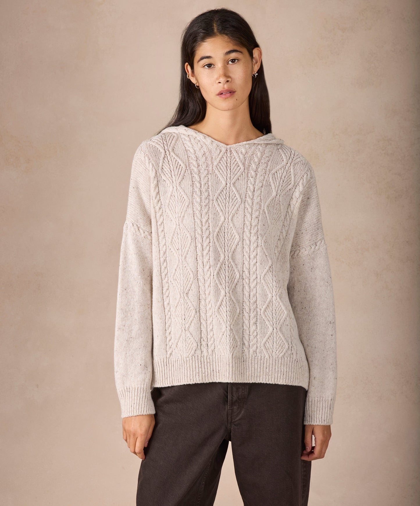 Ada Cable Hoodie Chalkstone
