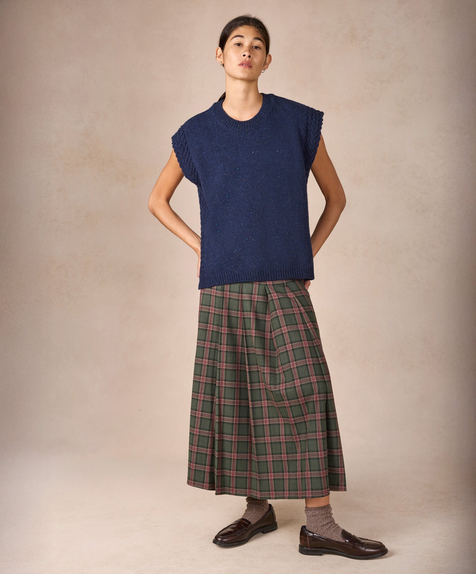 Orla Cable Vest Rich Navy