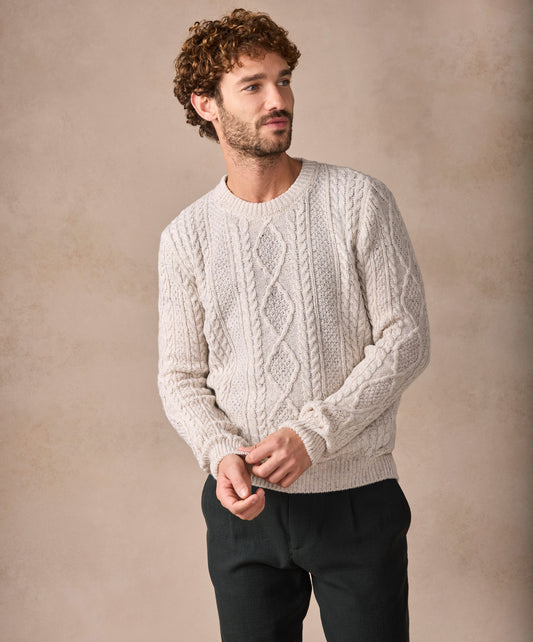 Carraroe Cable crew neck Sweater
