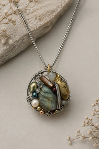 Labradorite Statement Pendant Necklace