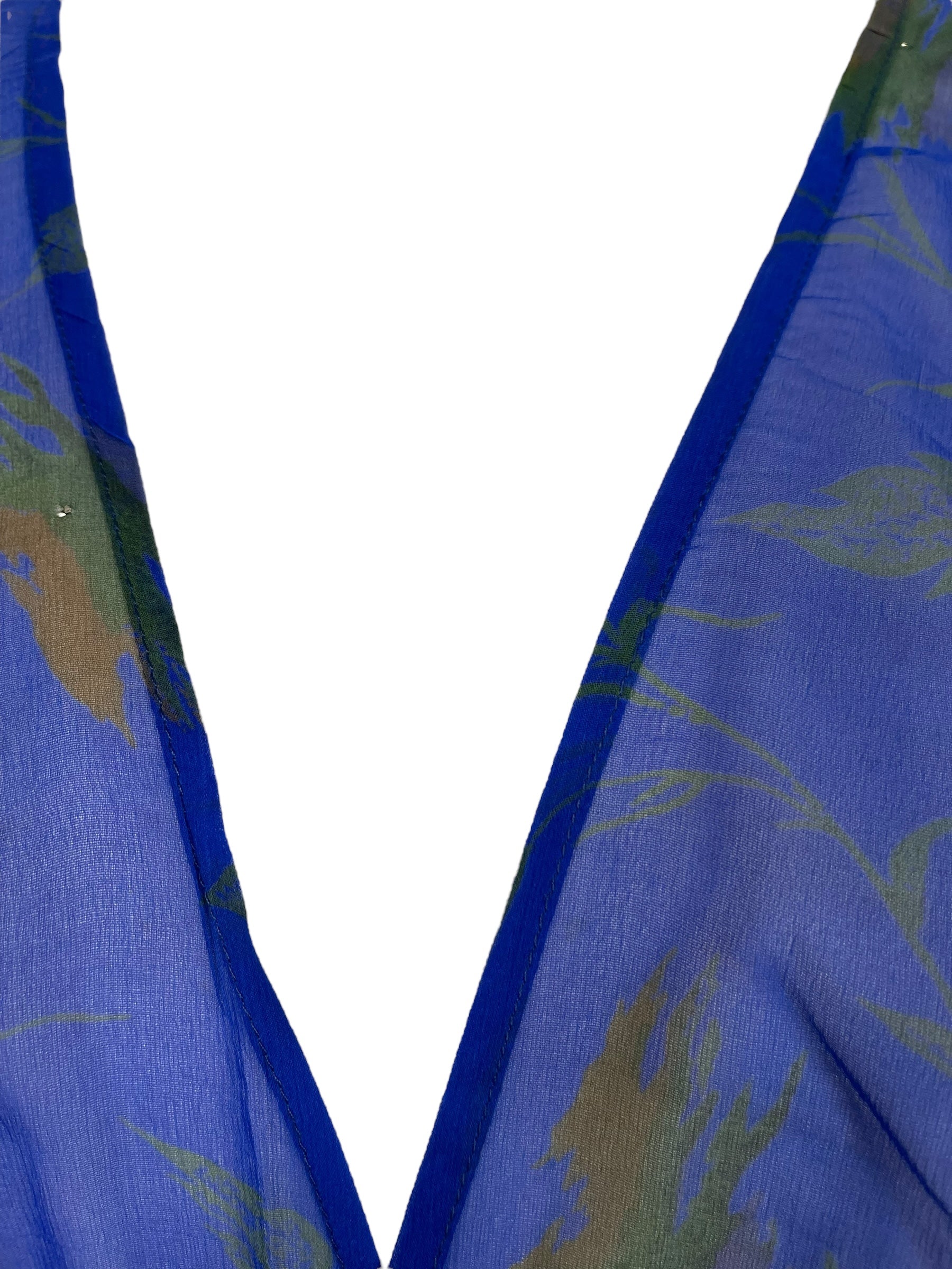 sariKNOTsari  PCH6901 Very Sheer Avatar Pure Silk Kimono-Sleeved Jacket with Belt