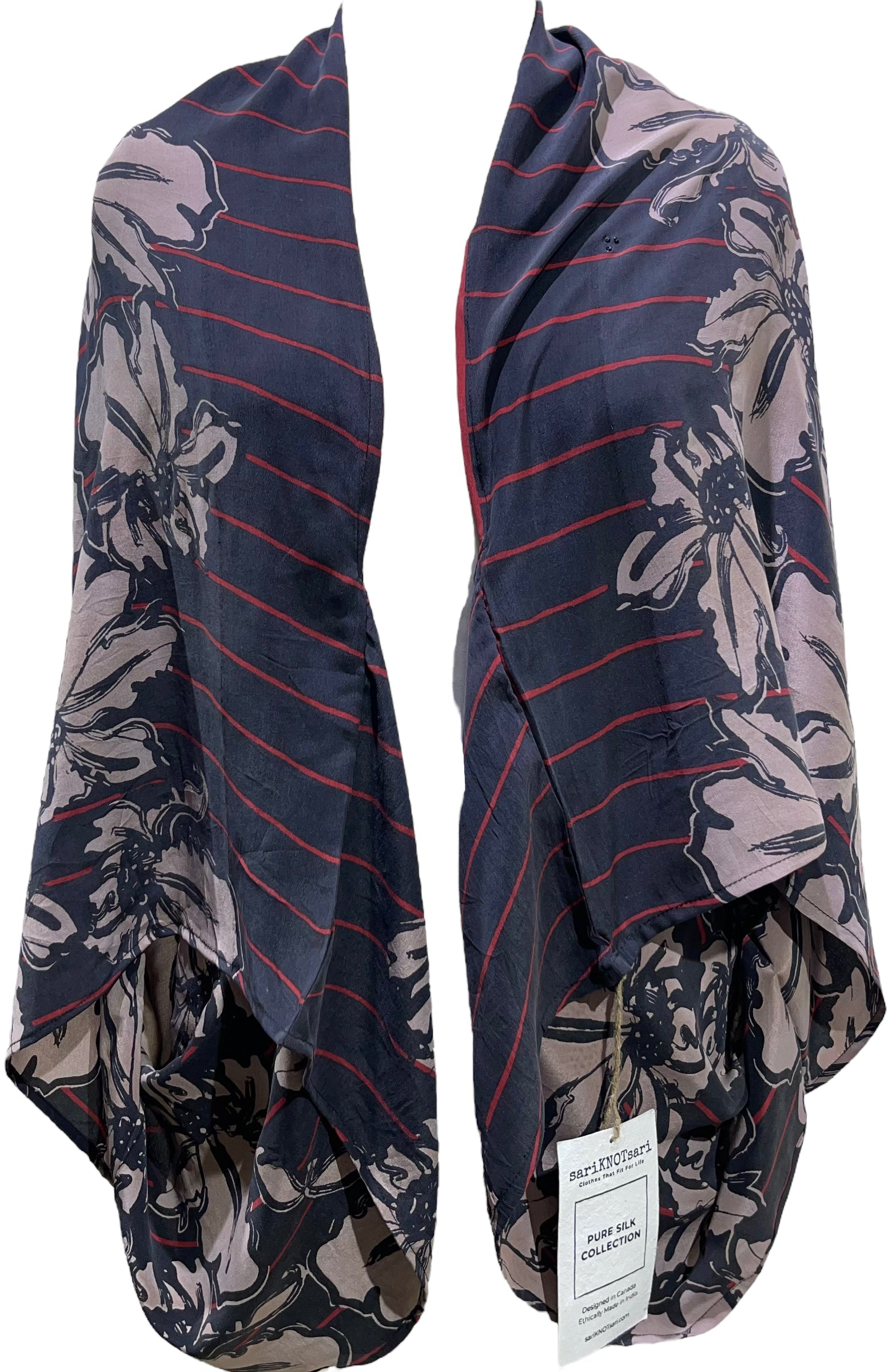 sariKNOTsari  PRC5655 Avatar Pure Silk Shrug