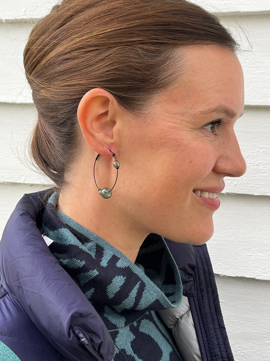 Eclipse Earring - Aqua/Glass