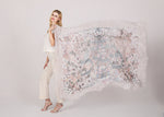 Load image into Gallery viewer, LOVE&#39;S PURE LIGHT - SHALOM PRAYER SHAWL WITH LACE BORDER
