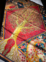 Load image into Gallery viewer, T &amp; E - SPECTACULAR TREE OF LIFE- LARGE SILK SCARF
