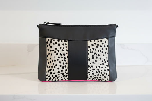 Black handbag with animal print  side 4