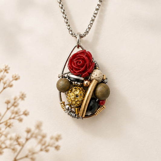 Spring Moon Frida Kahlo Small Statement Pendant - Front