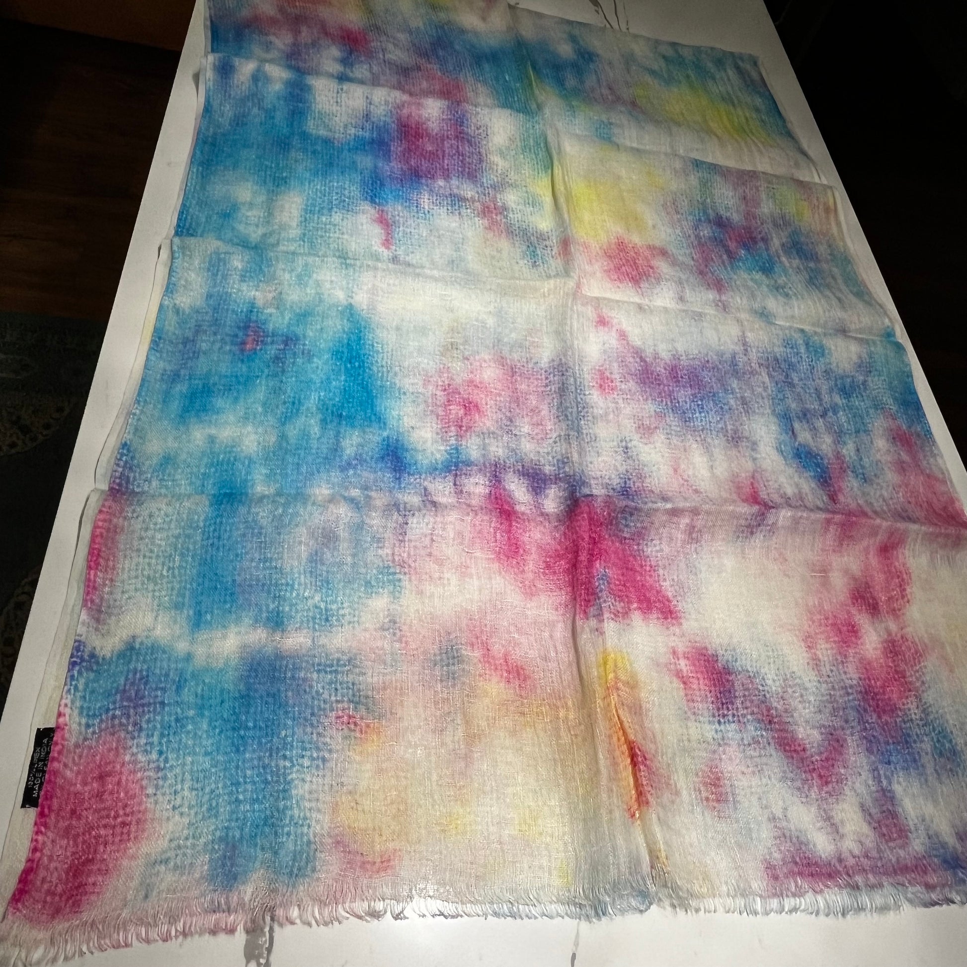 100% Linen  Print Scarf - Suttles & Seawinds